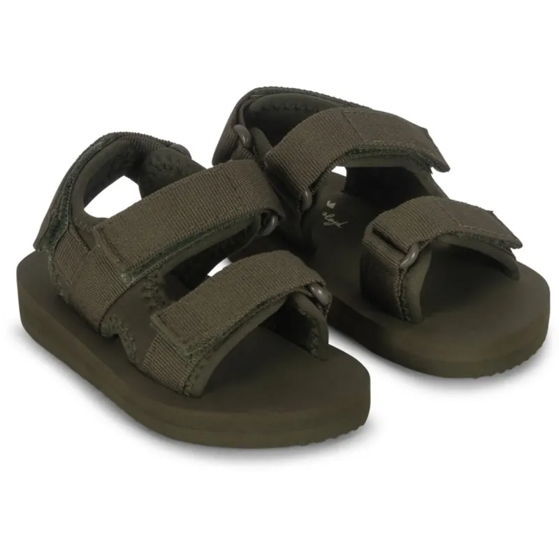 Erbjudandepris Konges Sløjd Burnt Olive Sun Sandal Solid