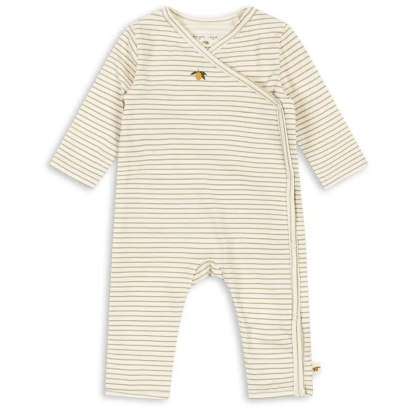 Beställ nu Konges Sløjd Tea Stripe Basic Newborn Onesie Gots