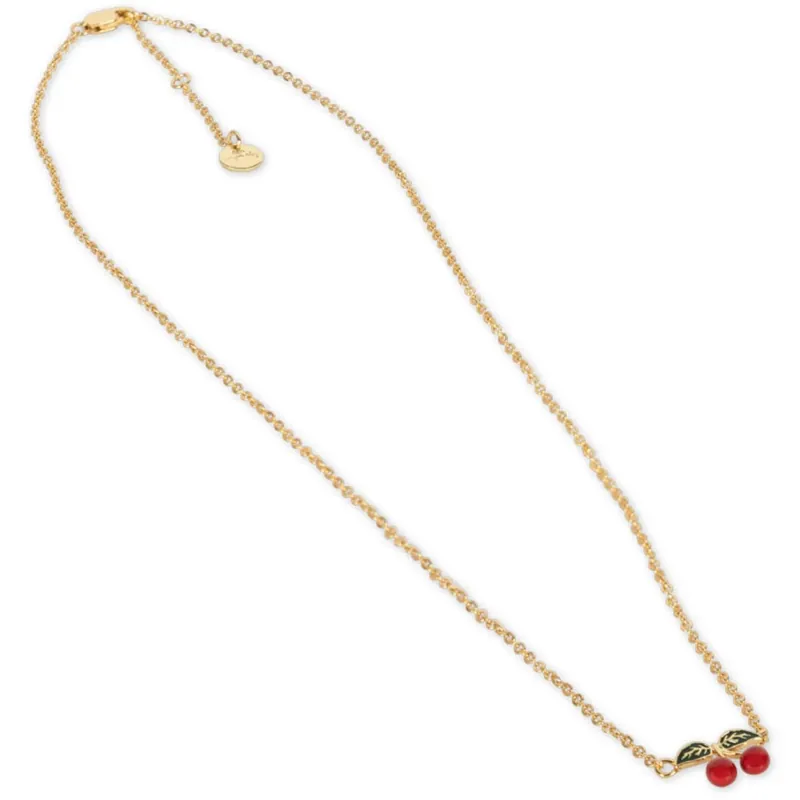 Konges Sløjd Cherry 24K Gold Plating Cherry Necklace Rabatter