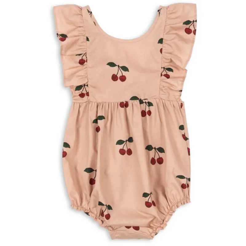 Konges Sløjd Ma Grande Cerise Blush Verbena Romper Gots Extra rabatt