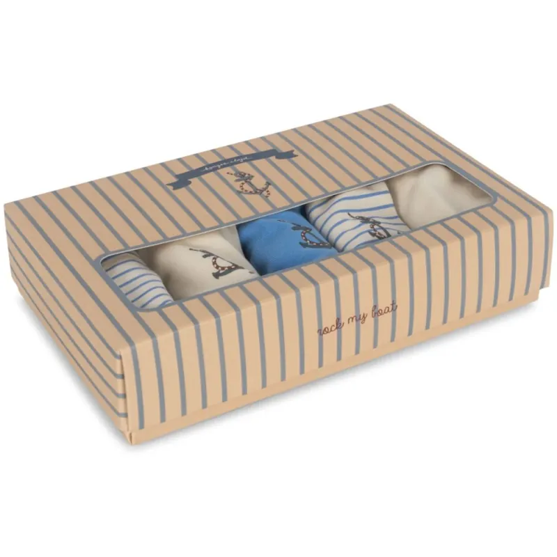 Konges Sløjd Stripe Provence Mix Basic 5 Pack Boy Boxers Gots Kundfavorit