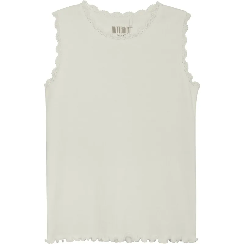 Huttelihut Antique White Tank Topp Rib Erbjudandepris