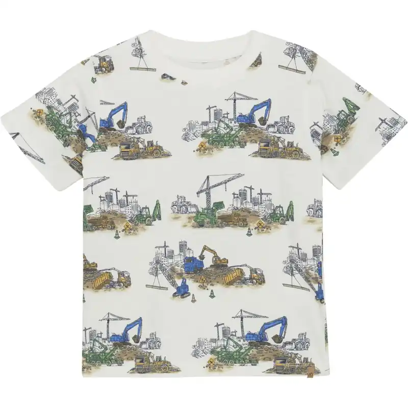 Fynd Minymo Marshmallow White T-Shirt AOP