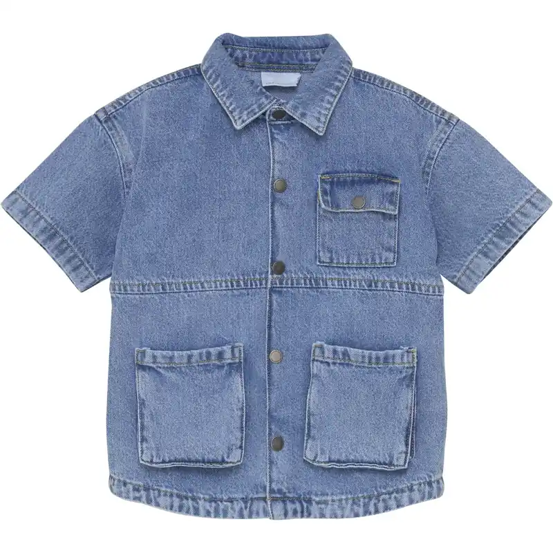 Reapris En Fant Ljus Denim Blue Skjorta SS Denim