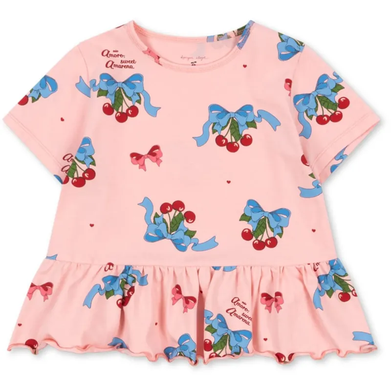 Reapris Konges Sløjd Amarena Basic Frill Tee Gots