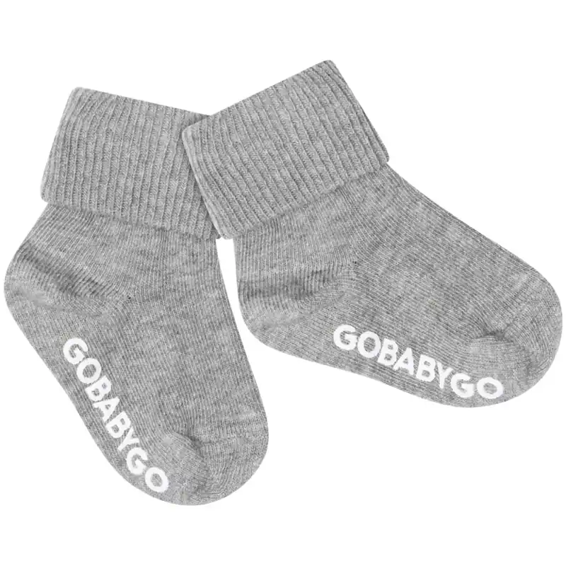 Handla nu Gobabygo Grey Melange Non Slip Strumpor