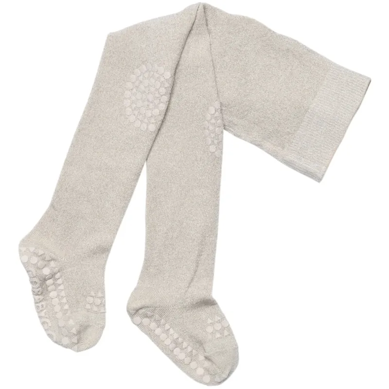 Handla nu Gobabygo Ivory glitter (Buttercream) Crawling tights Glitter Bambu