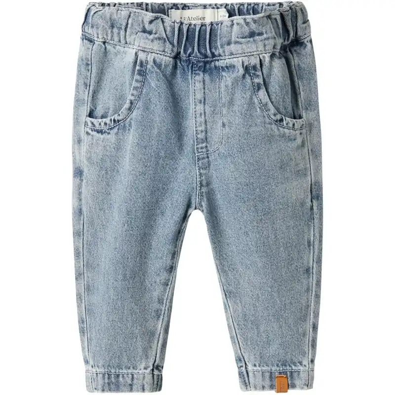 Lil‘Atelier Medium Blue Denim Fundo Loose Jeans I lager