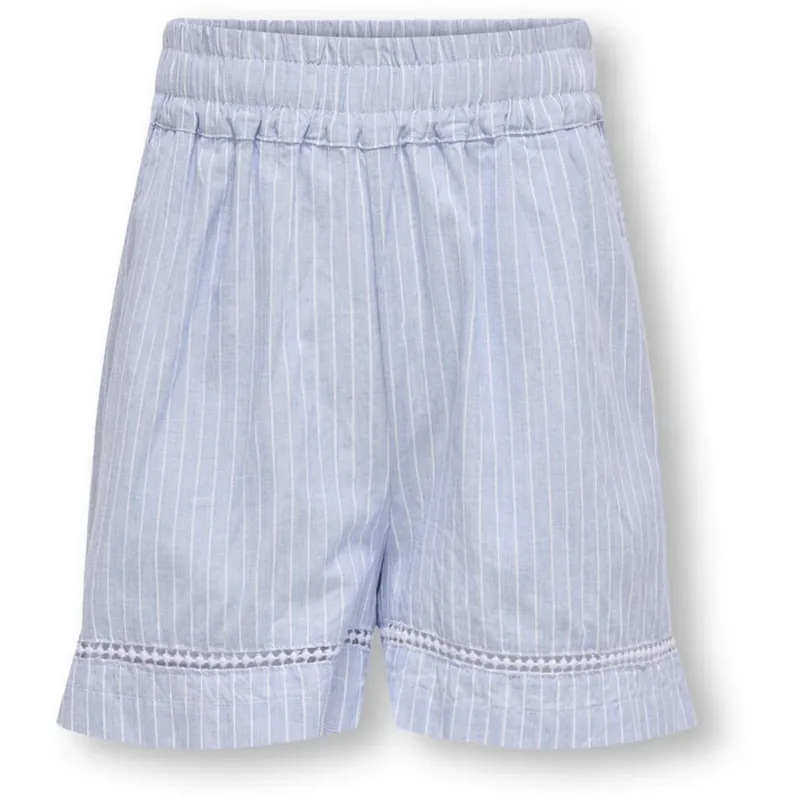 kids ONLY Cashmere Blue White Daimi Detail Shorts Utförsäljning