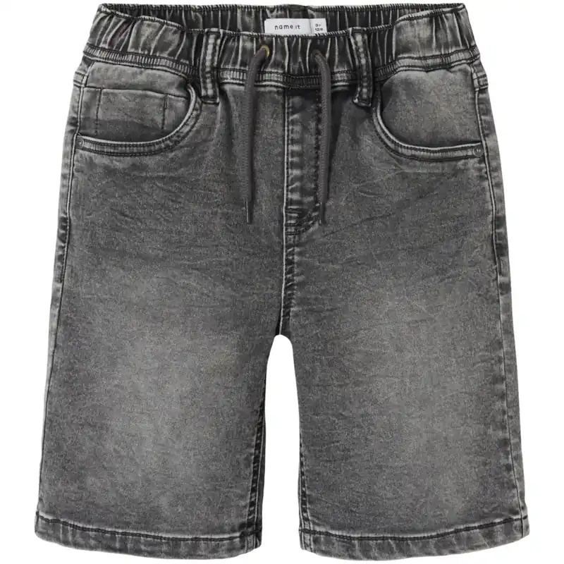 prisnedsättning Name It Medium Grey Denim Ryan Jogger Denim Shorts Noos