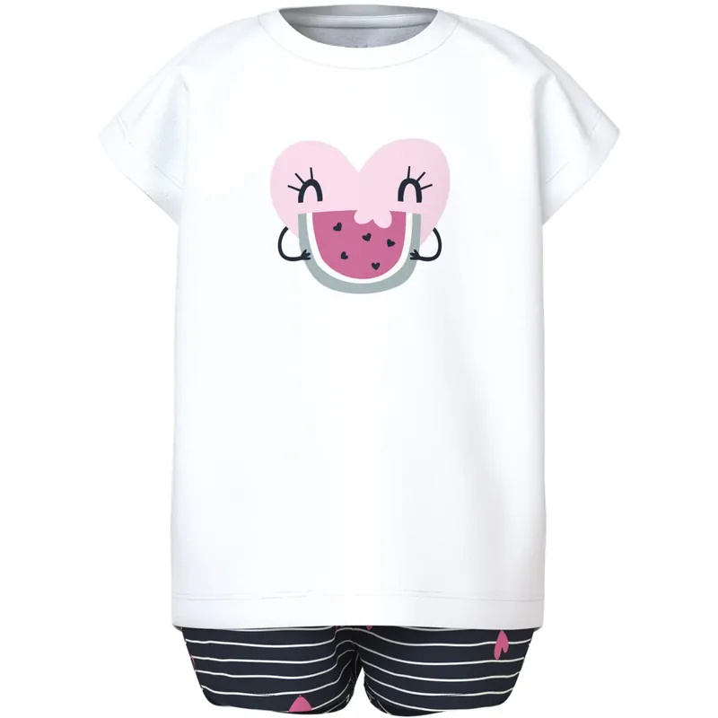 Name It Bright White Hearts Vigea Shorts Set Erbjudande