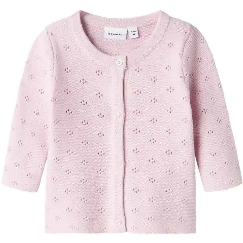 Populär Name It Light Lilac Fie Stickad Cardigan