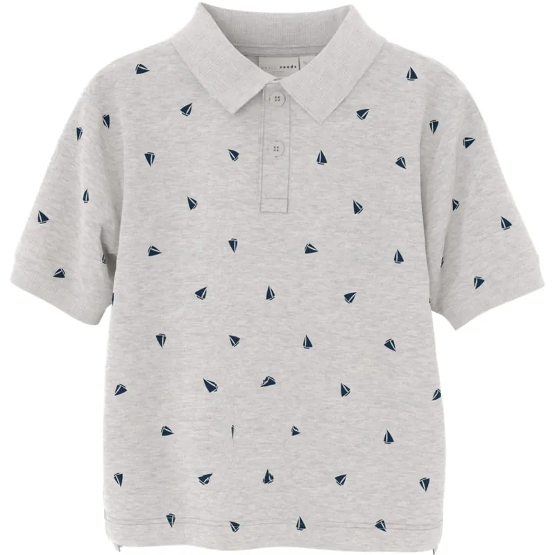 Name It Light Grey Melange Boats Volo Regular Pikétröja Beställ nu