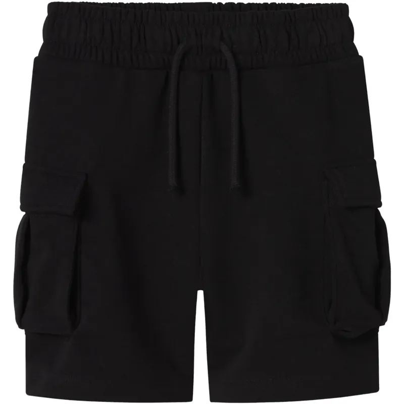 Endast denna vecka Name It Black Ollie Cargo Shorts Noos