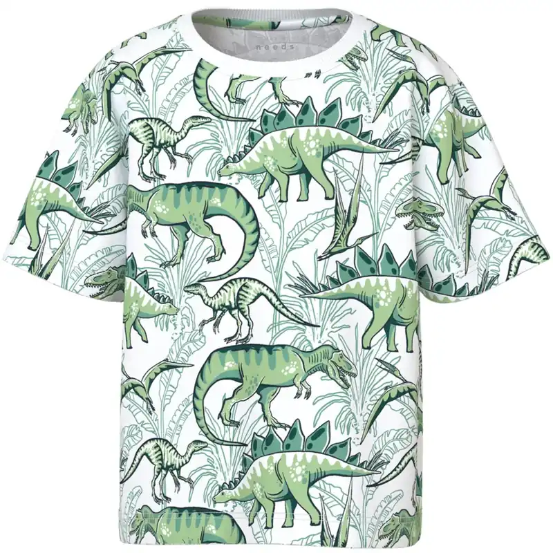 Name It Bright White Palm Dino Valther Regular T-Shirt Nedsatt pris