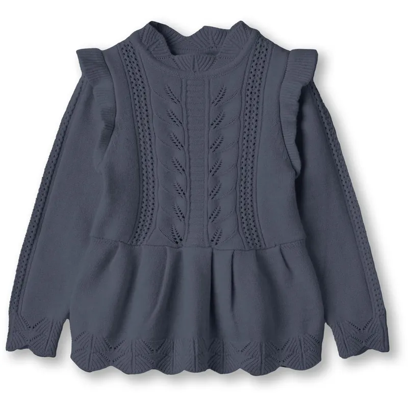 Premium Fliink Insignia Blue Alilly Peplum Pullover