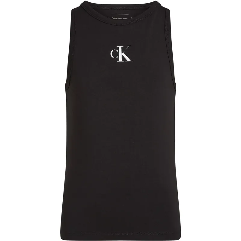 Calvin Klein Ck Black Ck Logo Tank Topp Trygg betalning