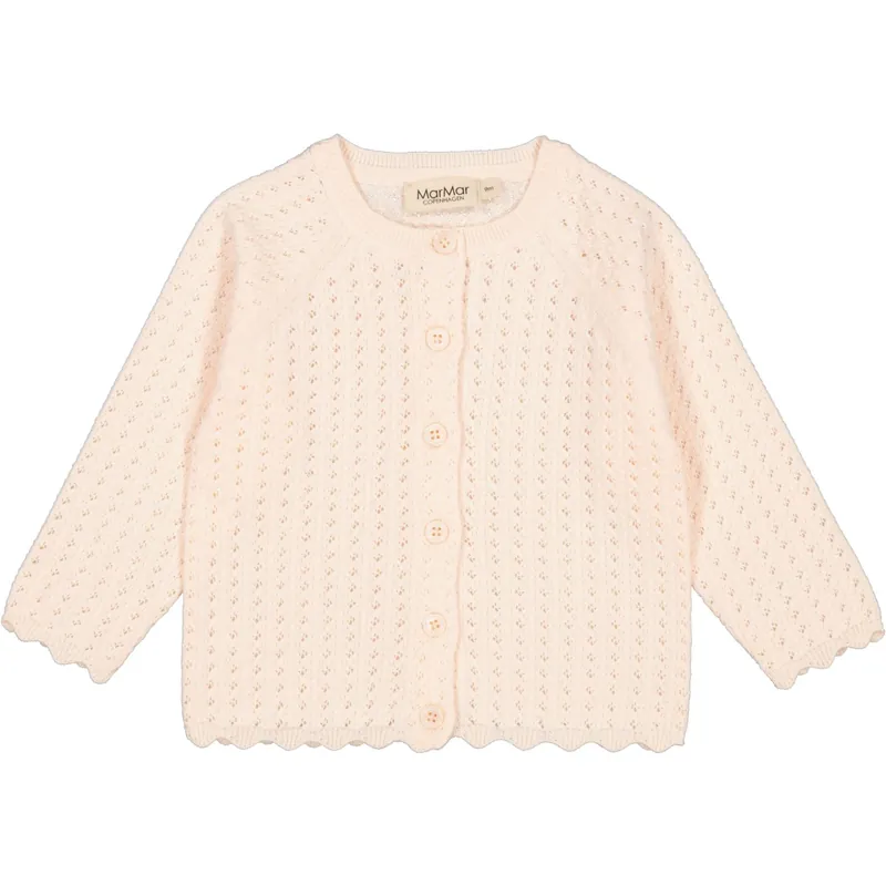 Reapris MarMar Cotton Knit Pointelle Soft Rosa Totti Cardigan Knitwear