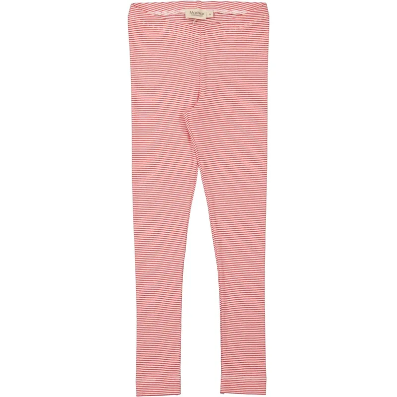 Erbjudande MarMar Modal Fine Rib Red Stripe Leggings