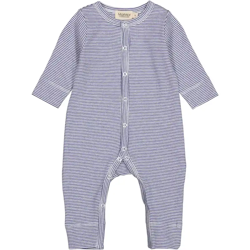 Rea MarMar Modal Fine Rib Blue Stripe Rukana Romper
