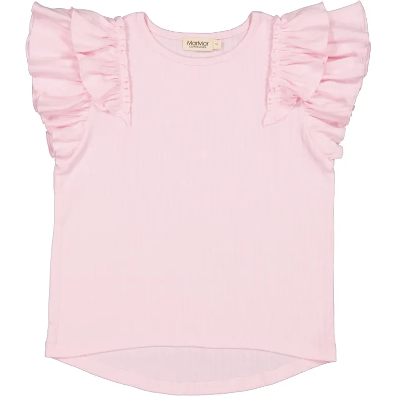 MarMar Modal Pointelle Cotton Candy Tavora Frill T-Skjorta Utförsäljning
