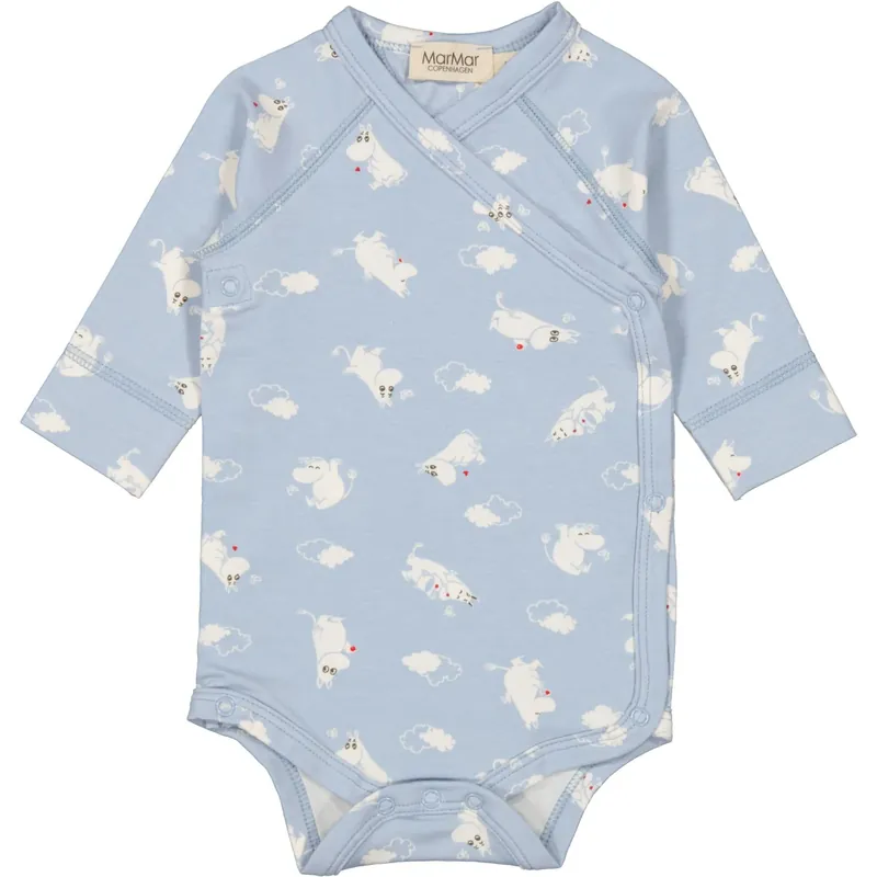 Begränsat erbjudande MarMar New Born Modal Smooth Print Blue Moomin Belito Body