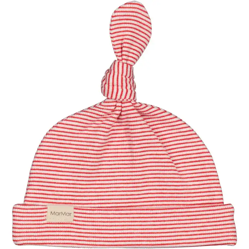 MarMar New Born Modal Fine Rib Red Stripe Aiki Mössa Nedsatt pris
