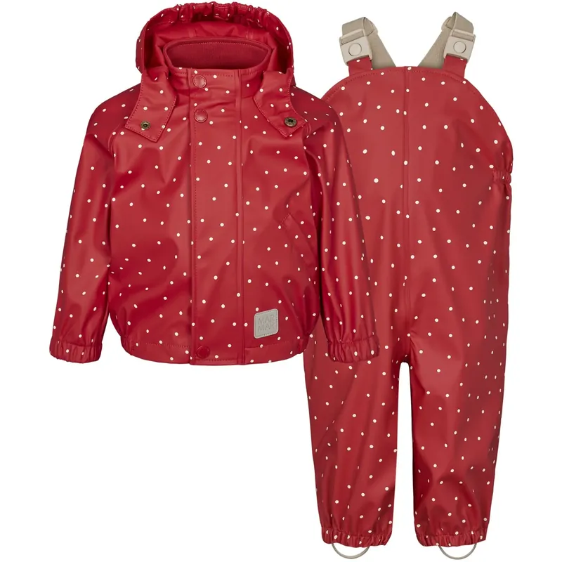 Rabatter MarMar Rainwear Red Dew Dot Oddy Set Outerwear