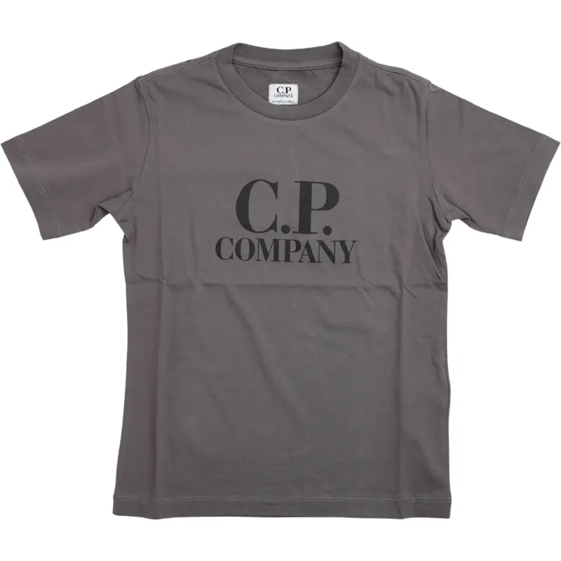 C.P. Company Anthracite Grey T-Skjorta Kort Sleeve Rea
