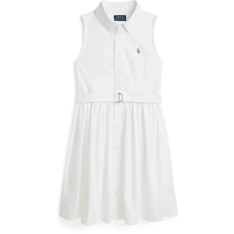 Snabb leverans Polo Ralph Lauren Bsr White Girl Day Klänning