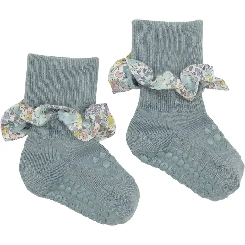 Beställ idag Gobabygo Dusty Blue / Michelle Purple Non-slip Strømper Bambu / Liberty