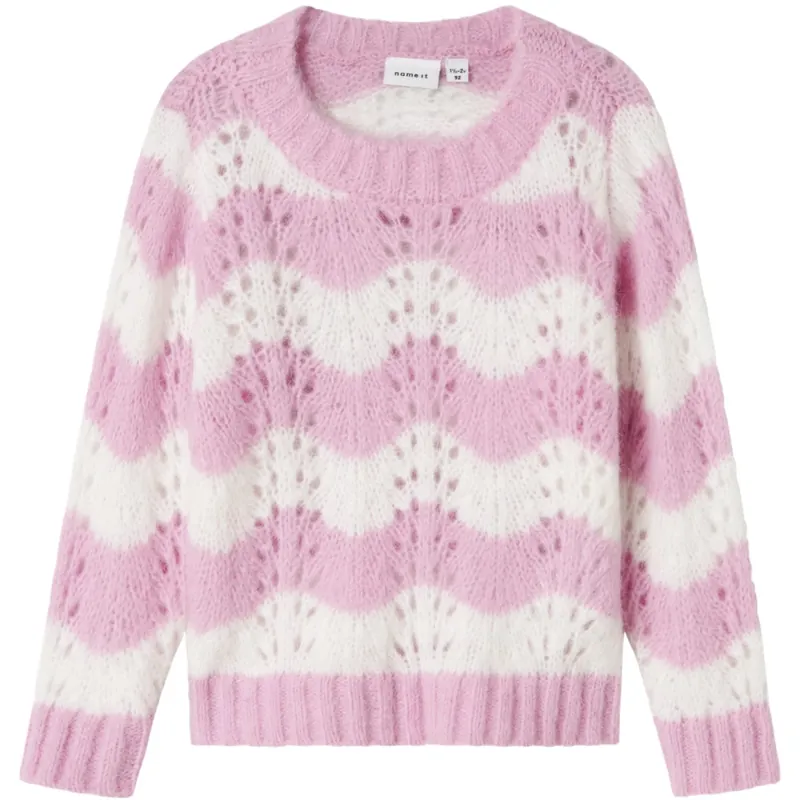 Endast denna vecka Name It Pink Frosting Damilla Stickad
