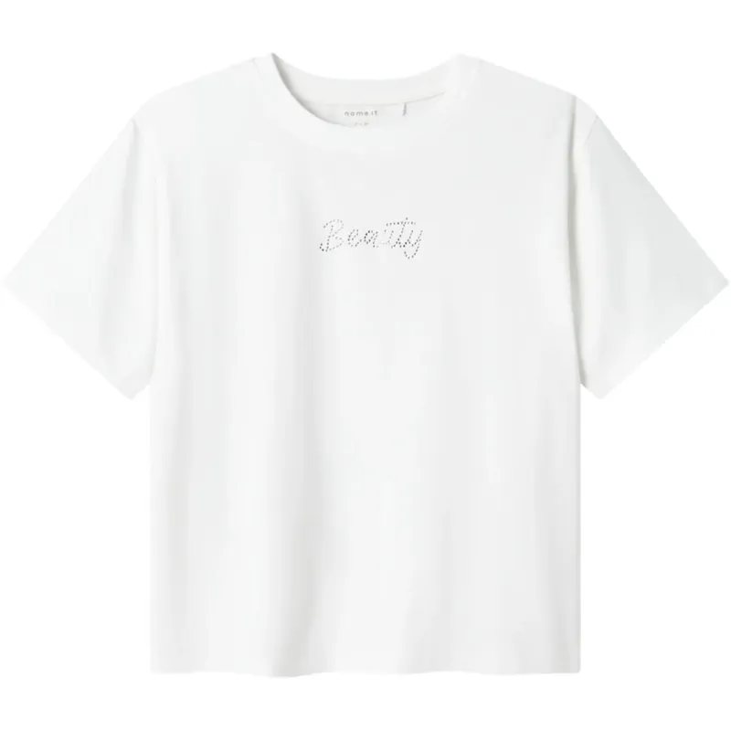 Nedsatt pris Name It Bright White Delik Regular T-Shirt