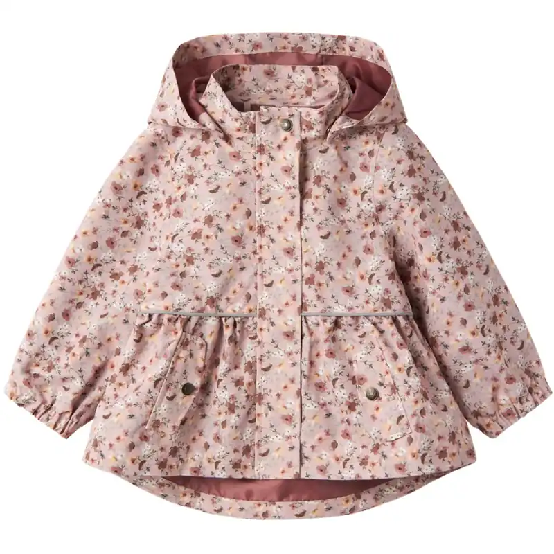 Nyhet Name It Pale Mauve Flowers Malex08 Jacka AOP Fo