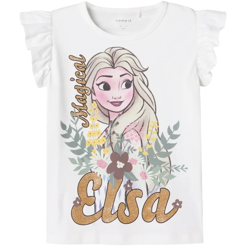 Billig Name It Bright White Abla Frozen T-Shirt