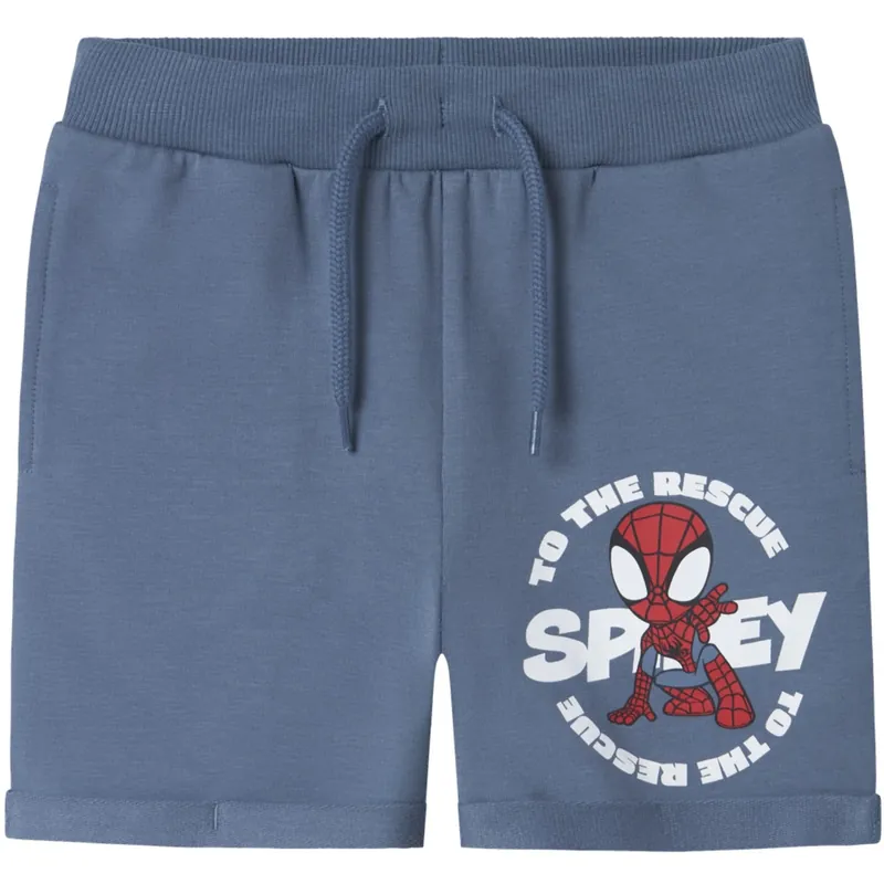 Billig Name It Blue Mirage Mani Spidey Regular Sweat Shorts