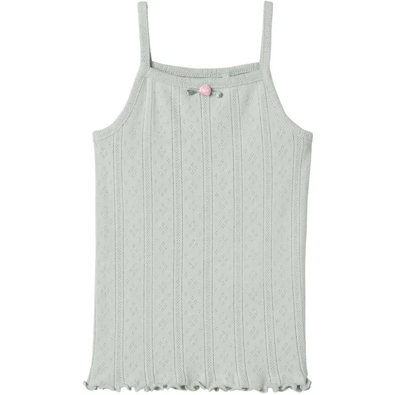 Beställ nu Name It Aqua Gray Jsilke Slim Rem Topp