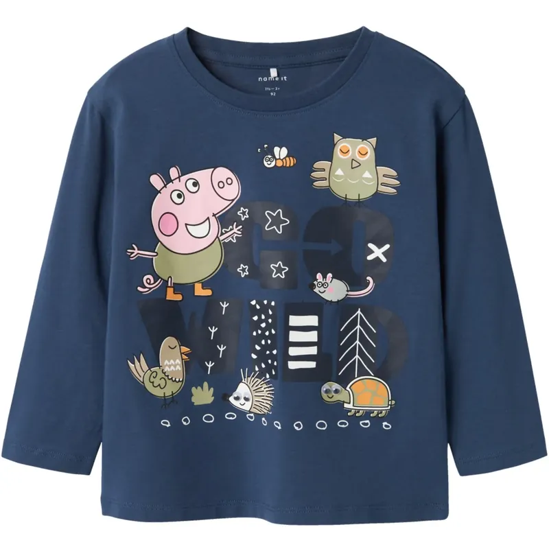 Kampanjpris Name It Dark Denim Dante Peppa Pig Regular Blus