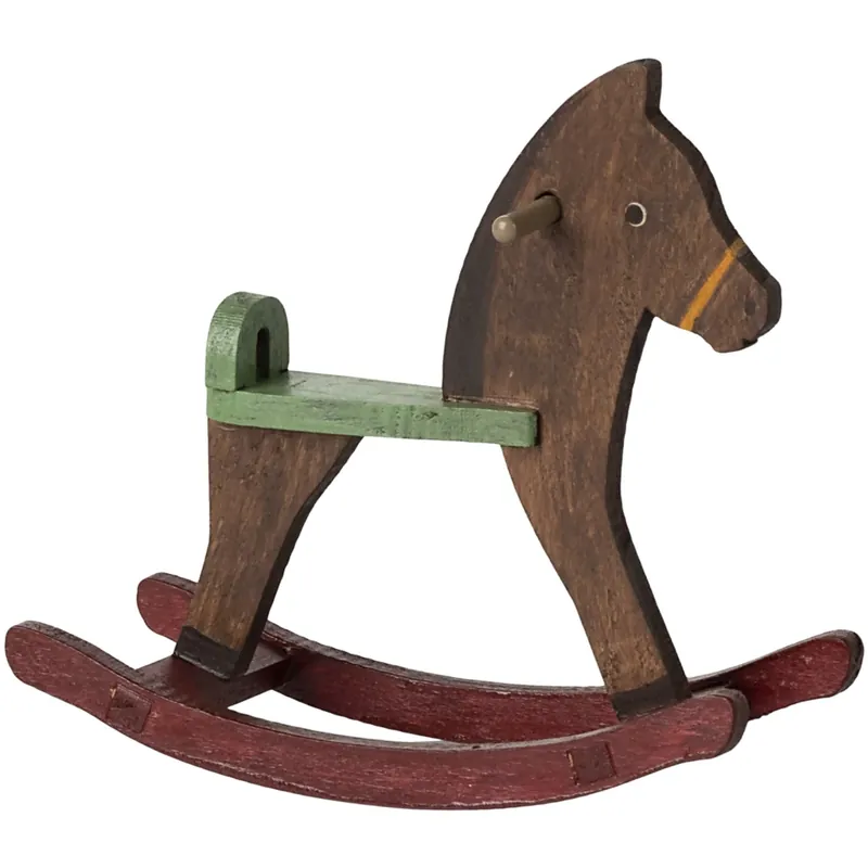 Begränsat erbjudande Maileg Rocking Horse, Mouse - Dark Brown