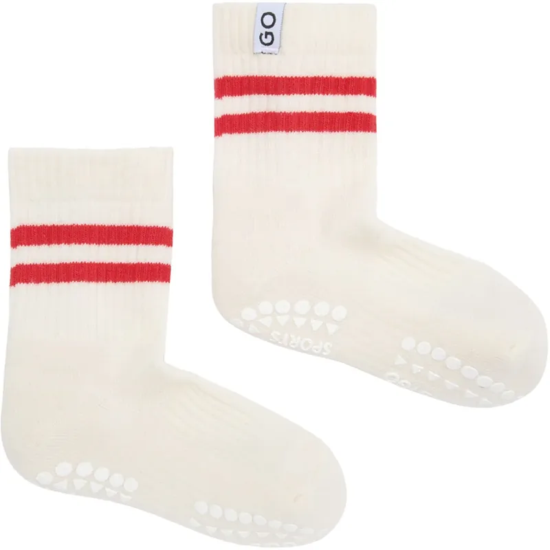 Gobabygo Red Non-Slip Sport Strumpor Trygg betalning