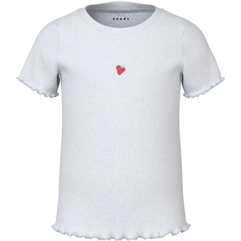 Name It Bright White Strawberry Vivemma Slim T-Shirt Lägg i varukorgen