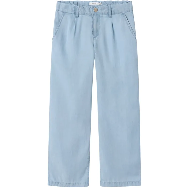 Name It Light Blue Denim Rose Wide Jeans Sista chansen