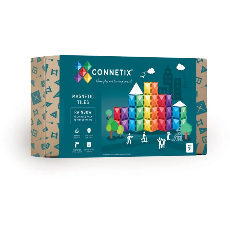 Lägg i varukorgen Connetix Rainbow Rectangle Pack 18 Styks