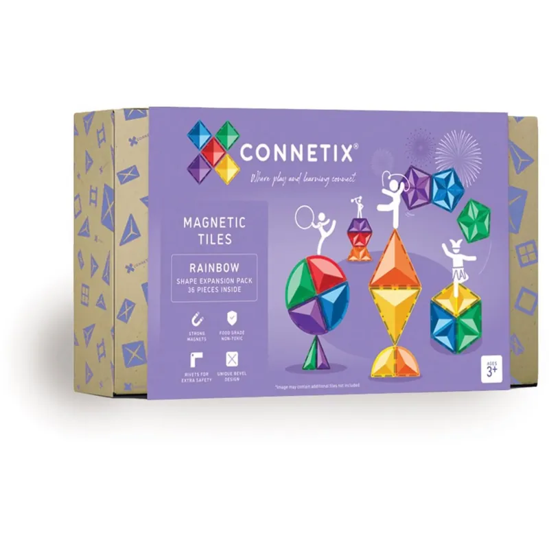 Snabb frakt Connetix Rainbow Shape Expansion Pack 36 Styks