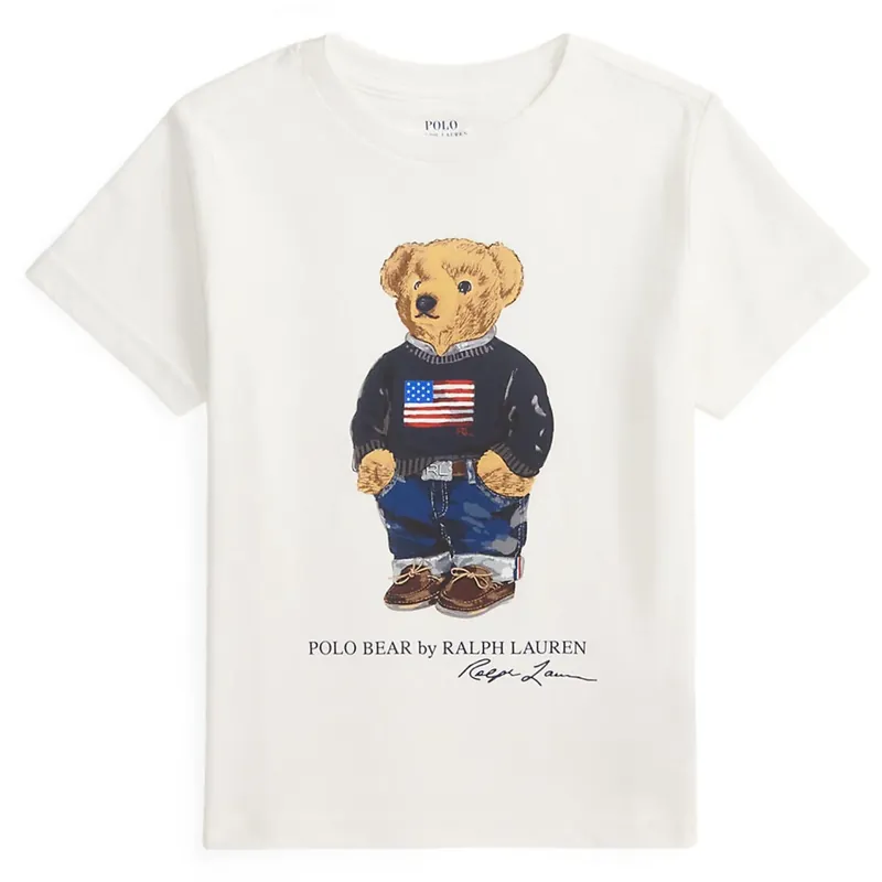 Polo Ralph Lauren White Core Bear Boy T-Shirt Billig