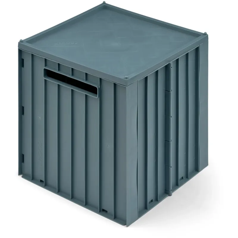 LIEWOOD Whale Blue Elijah Förvaring Box W. Lid Bästa pris