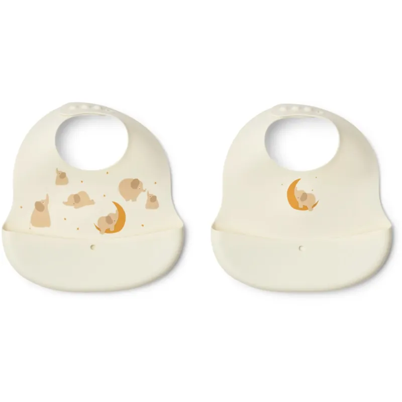 Nedsatt pris LIEWOOD Elephant / Creme De La Creme Ember Printed Haklapp 2-Pack