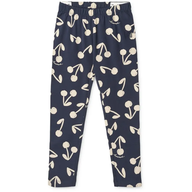 Billig LIEWOOD Cherry Blossom / Classic Navy Marie Printed Leggings