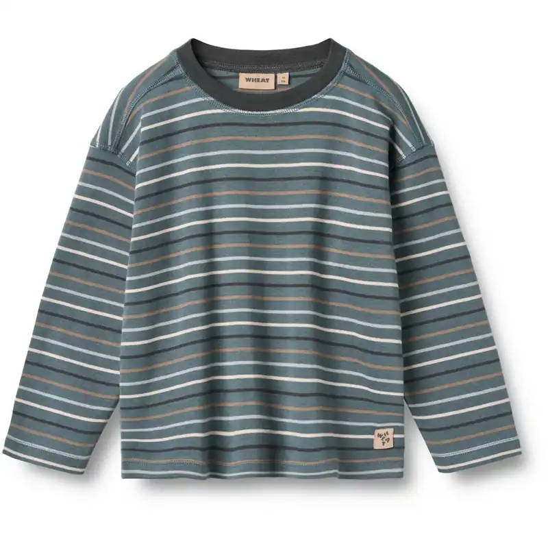 Wheat Blue Multi Stripe Blus Hans Populär
