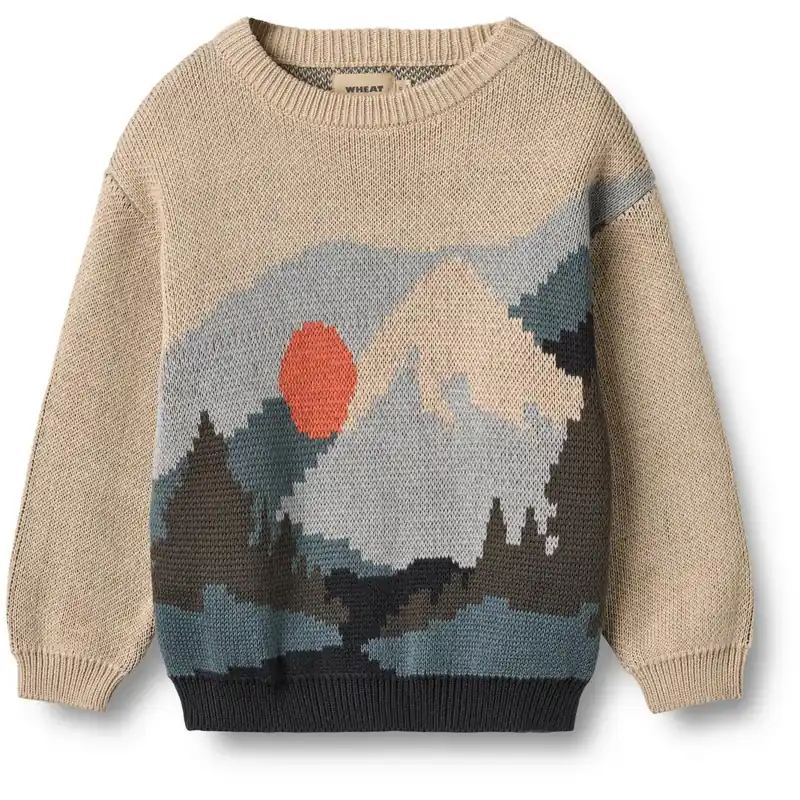 Wheat Warm Sand Jaquard Pullover William Fynd